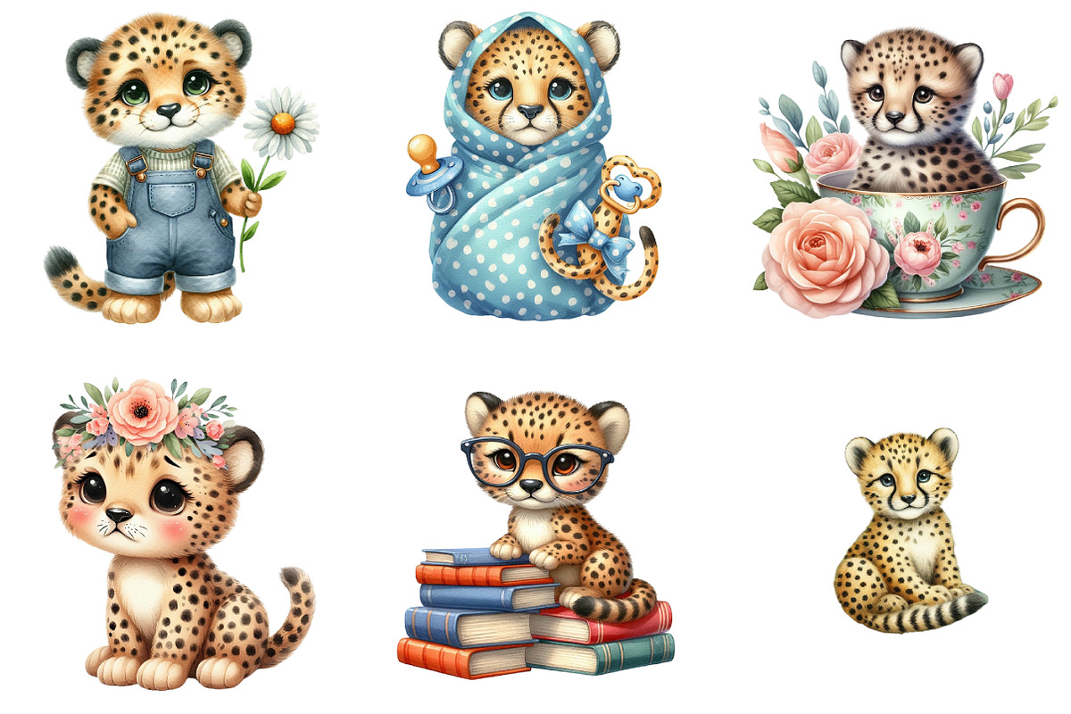 Cute Cheetah Sublimation, an Illustration by DreamArtGraphic (Photo 4 of 4)