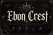 Ebon Crest, a Blackletter Font by Wow Magic (Thumbnail 1 of 7)