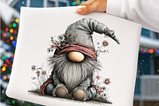 Whimsical spring gnome clipart, an Illustration by SinaCreation (Thumbnail 8 of 11)