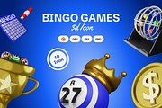 3D Bingo Games Icon, an Object 3D Model by Kohesif Studio (Thumbnail 1 of 6)