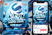 Beach Volleyball Event Flyer, a Flyer Template by regalDRAW (Thumbnail 1 of 3)