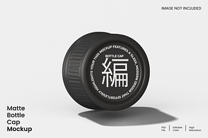 Matte Bottle Cap Mockup, a Cups & Container Mockup by Unerispace
