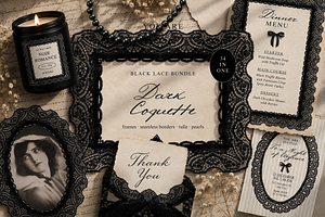 Dark Academia Coquette Lace Bundle