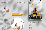 Abstract people, Women at home, a Person Illustration by Yana_mide (Thumbnail 6 of 7)