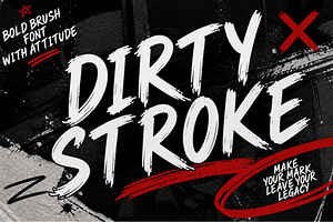 Dirty Stroke, a Handwritten Font by cocodesign