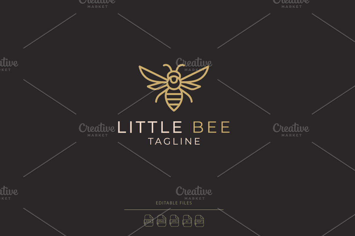 Little Bee Simple Logo, a Branding & Logo Template by Agenciagraf