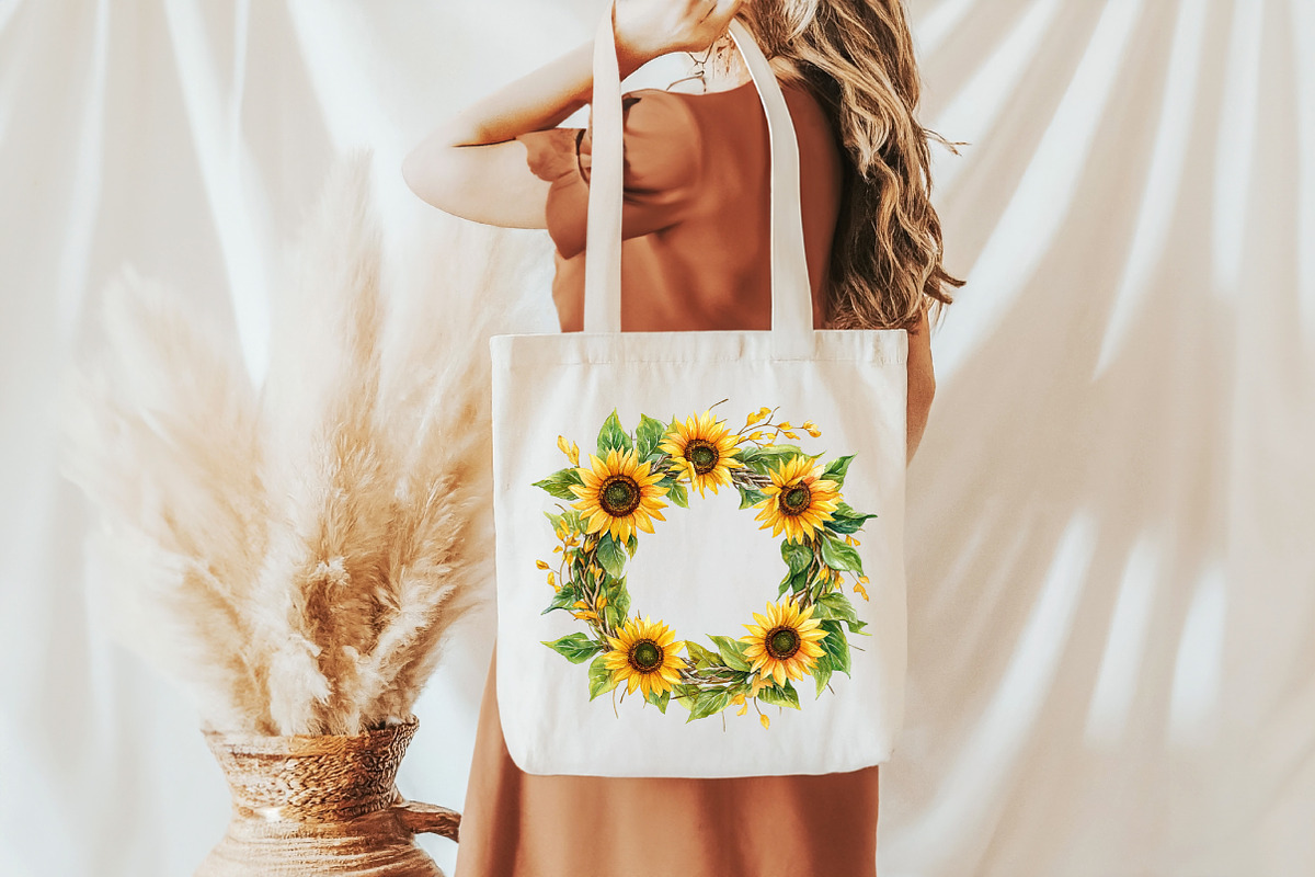 Watercolor Summer Sunflower Clipart, an Illustration by Pixels.Craft (Photo 7 of 7)