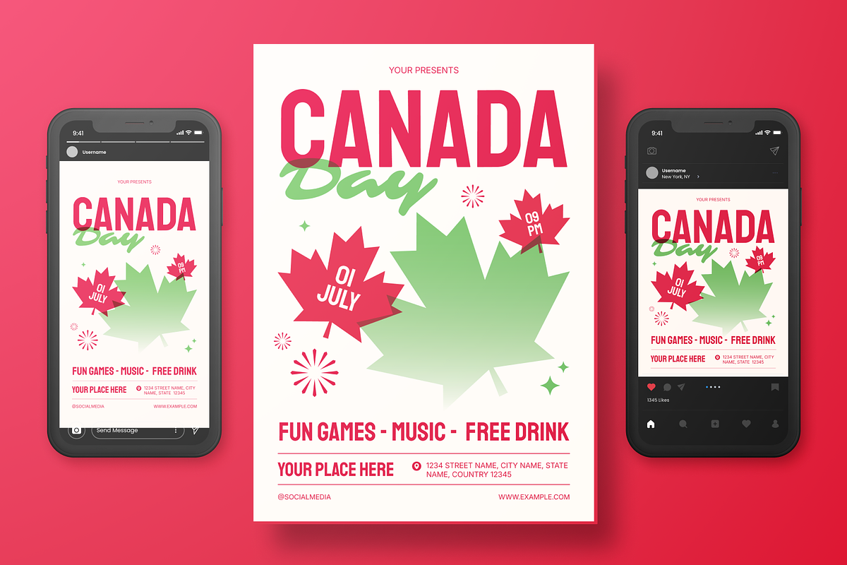 Canada Day Flyer Set, a Flyer Template by Annora Studio (Photo 3 of 6)