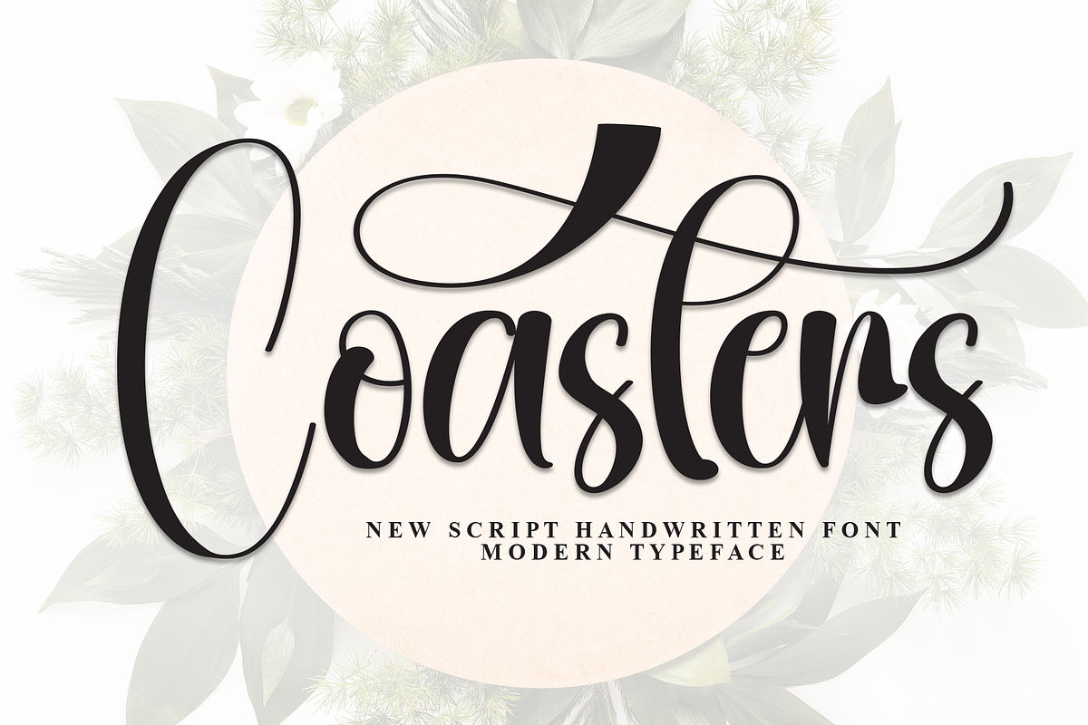 Coasters | Script Font, a Handwritten Font by Scratchones (Photo 1 of 9)
