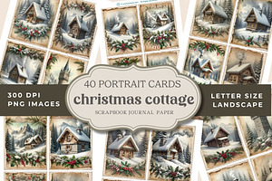 Whimsical Christmas Cottage Cards
