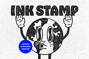Grunge Ink Stamp Text & Logo Effect, a Mockup by Design Squad (Thumbnail 1 of 7)