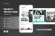 Modern Winter Sale Instagram Post, a Social Media Template by SquidPixey (Thumbnail 6 of 6)