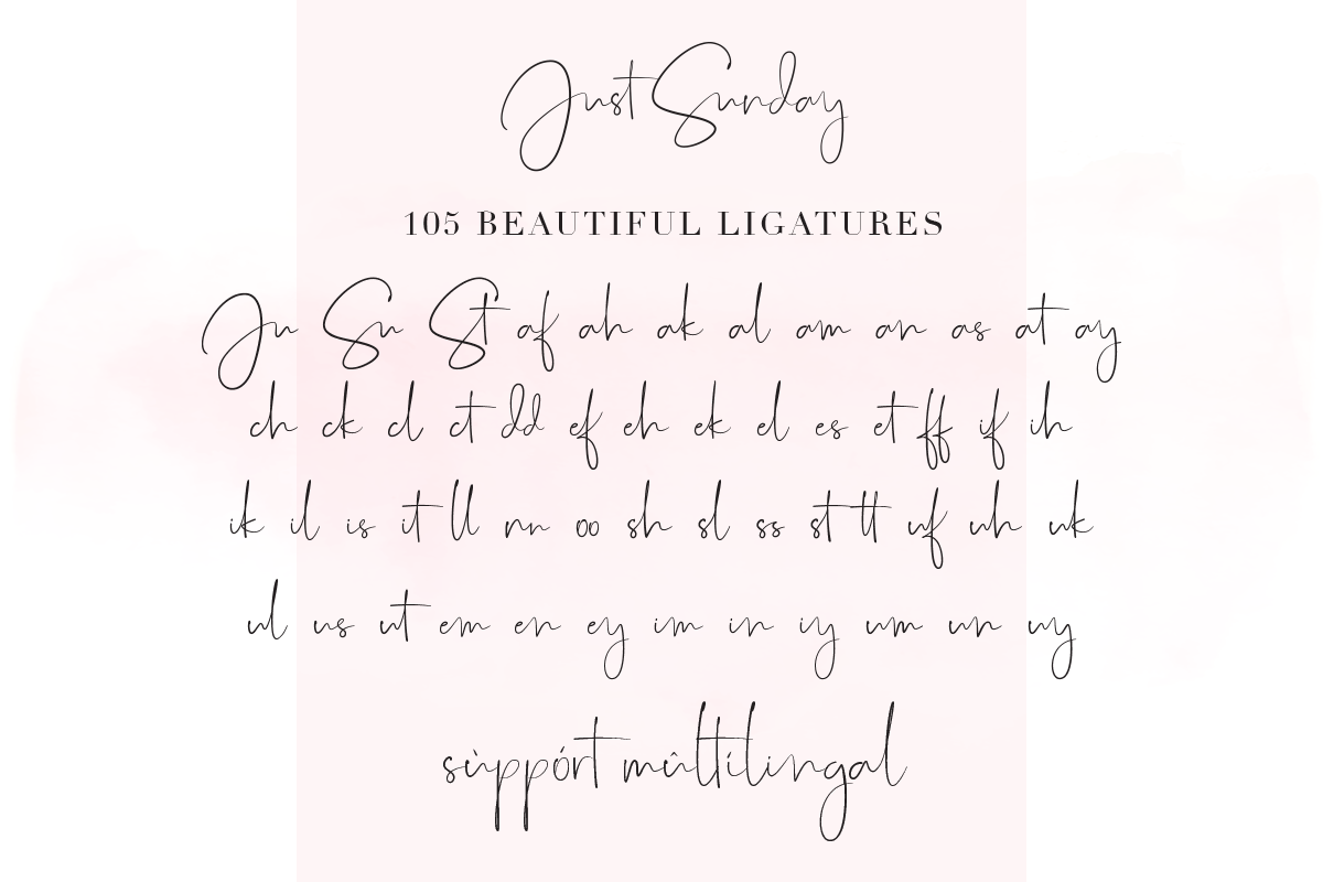 Just Sunday - Family Modern Script, a Script Font by Dharmas Foundry (Photo 14 of 16)
