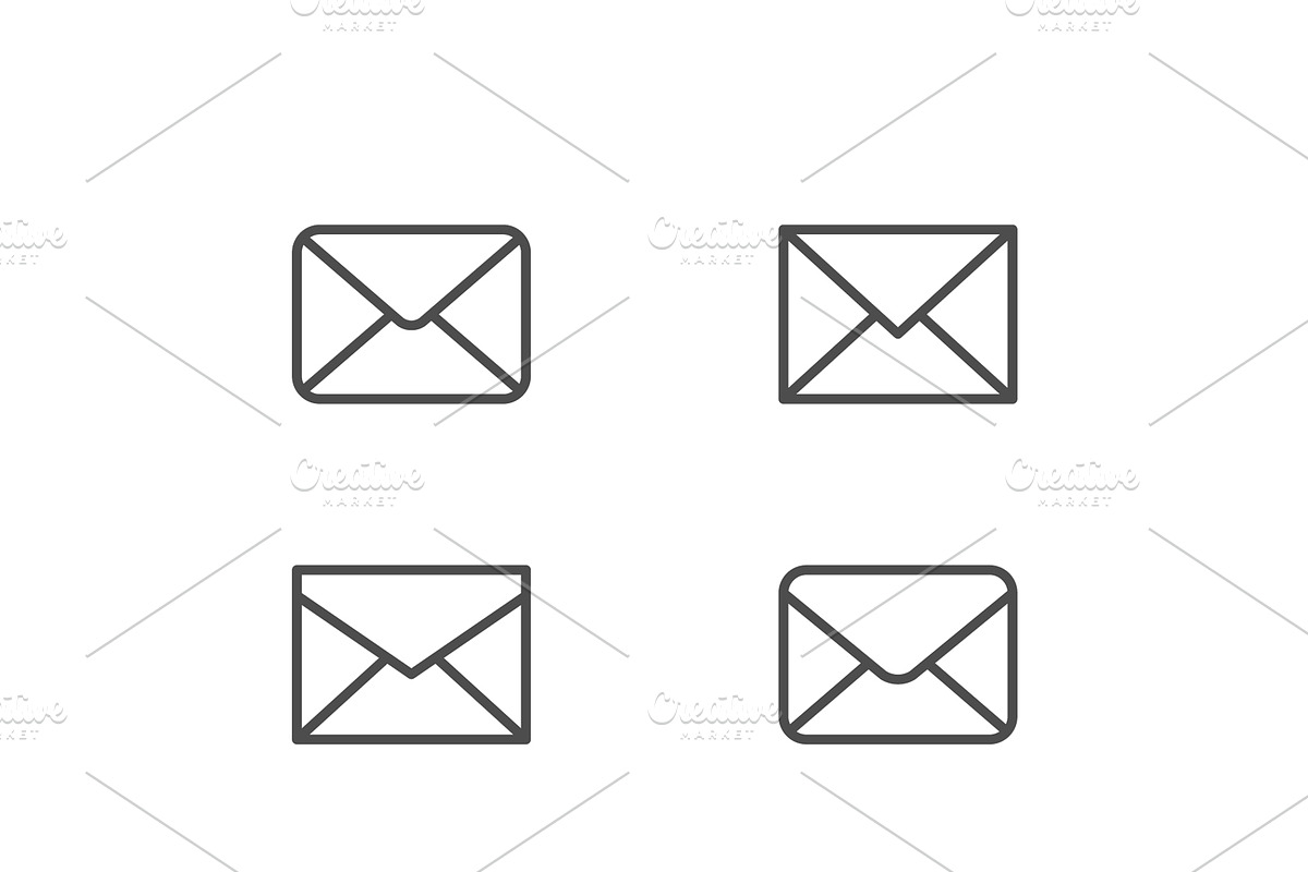 Set line icons of envelope, an Outline Icon by motorama (Photo 1 of 2)