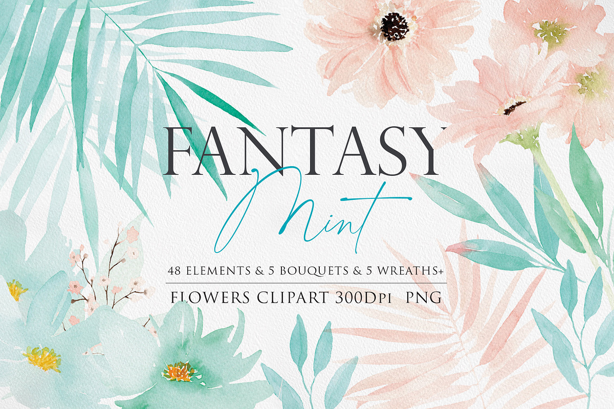 Watercolor Flower - Fantasy Mint, an Illustration by Beigetime (Photo 1 of 9)