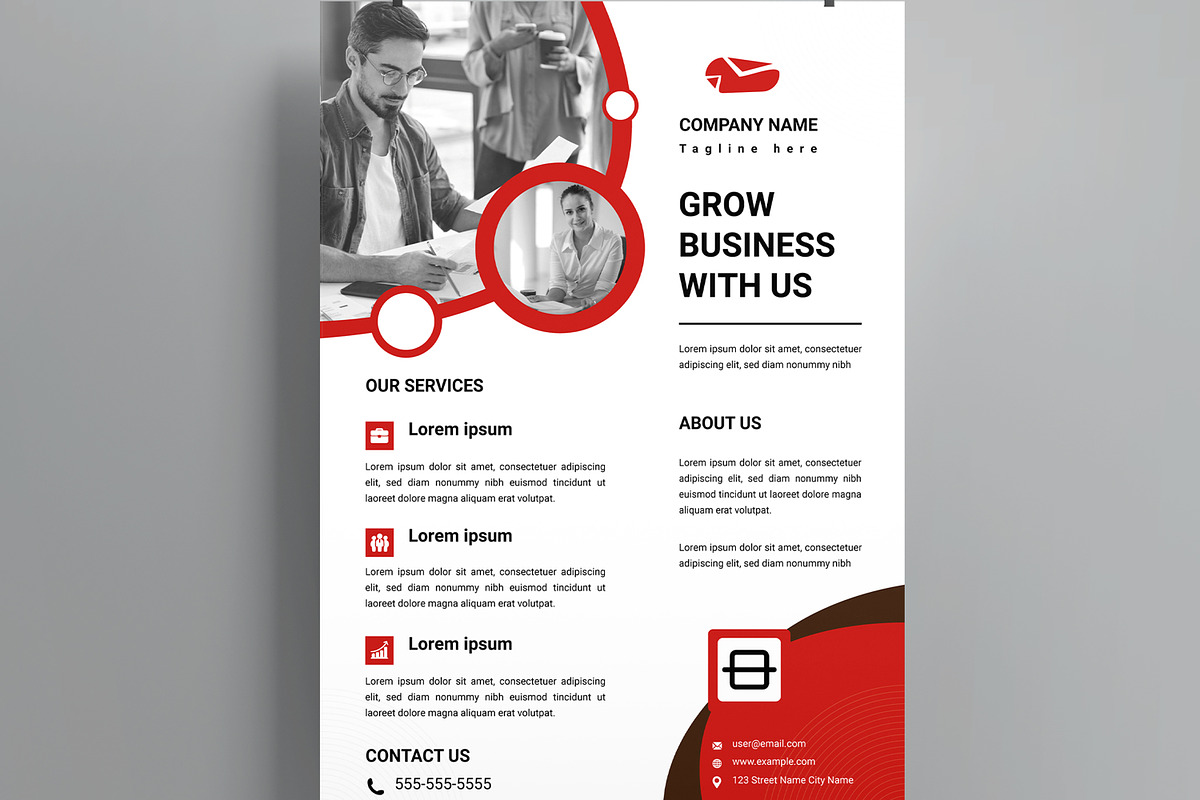Business Flyer Design Layout, a Flyer Template by MightyDesign (Photo 2 of 7)