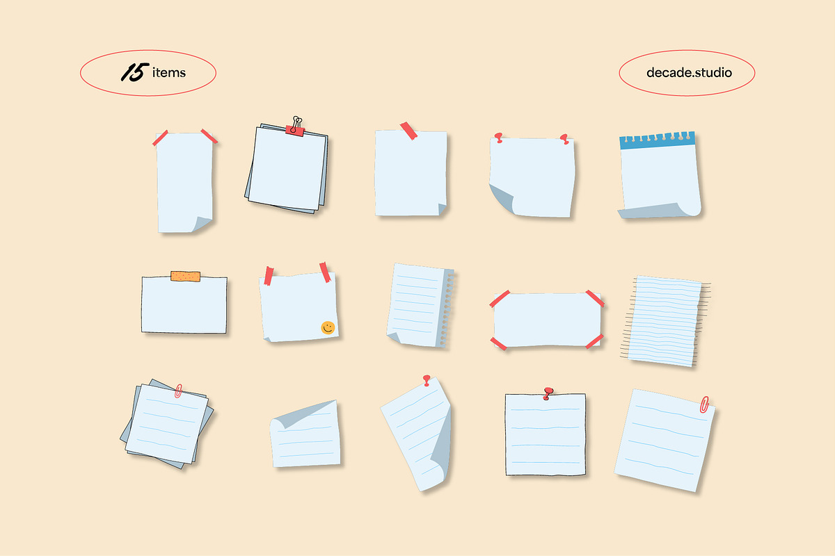 Paper Sticky Notes Graphic, an Object Graphic by Decade Studio (Photo 2 of 2)
