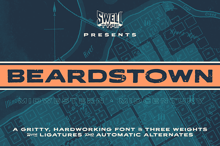 Beardstown - gritty midwestern font