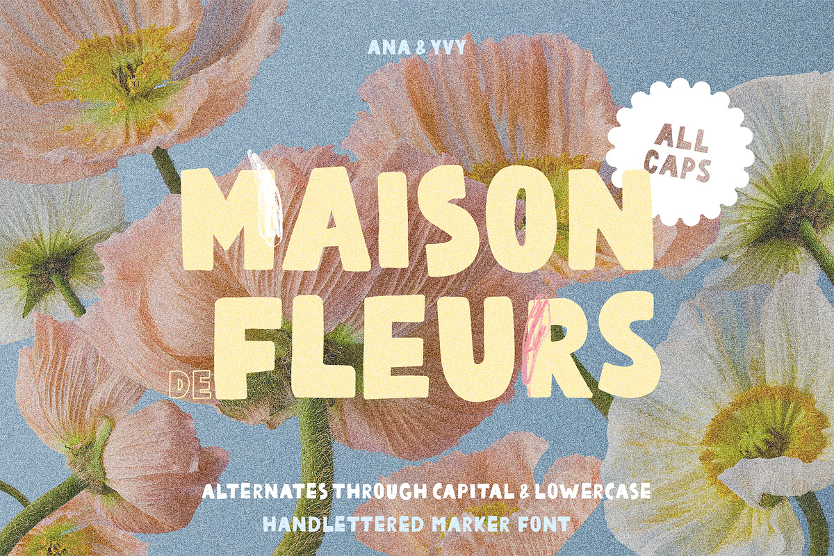Maison de Fleurs | Marker Font Trio, a Handwritten Font by ana & yvy (Photo 1 of 12)
