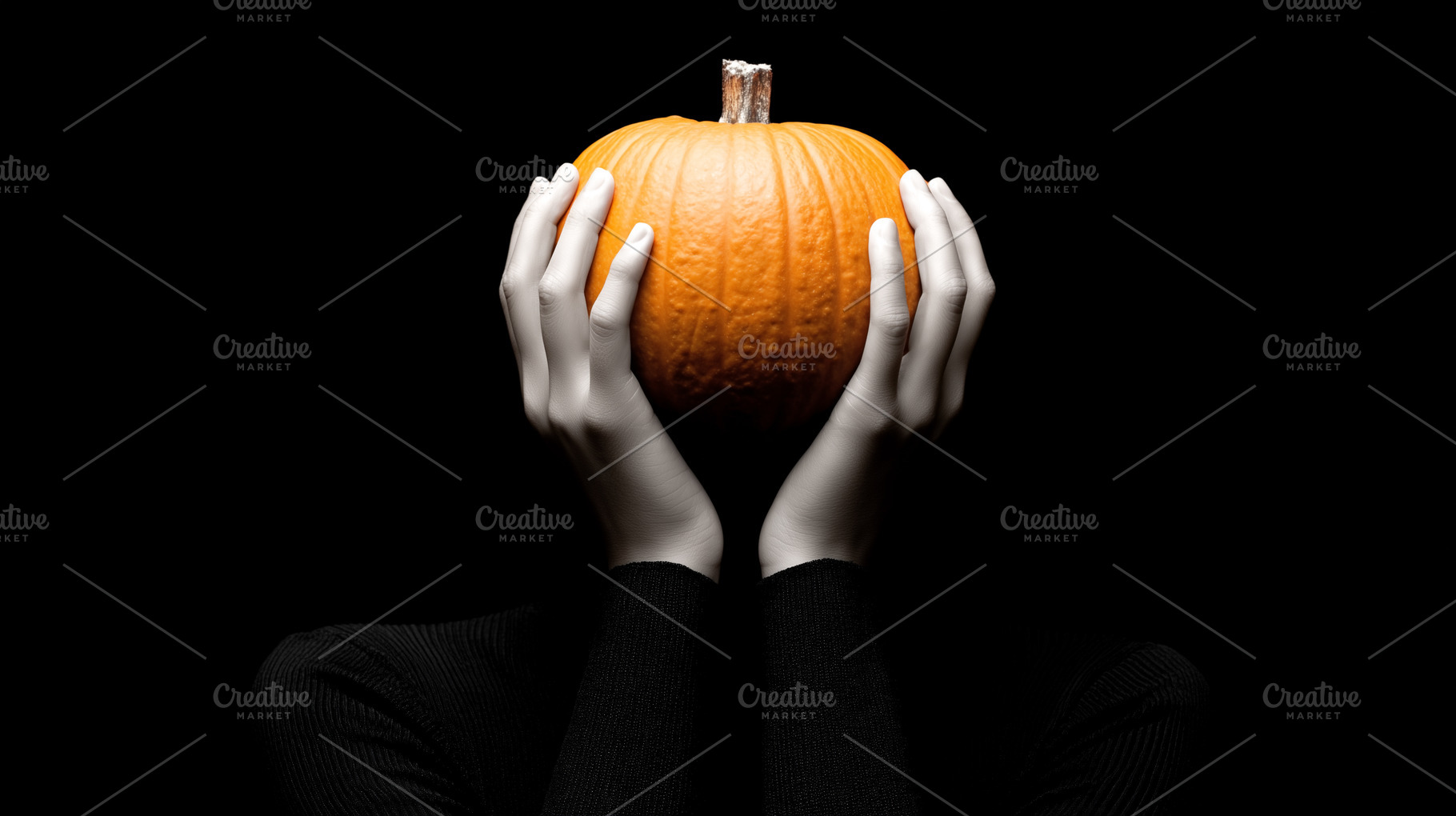 Person holding an orange pumpkin, a Holiday Photo by MistyDay