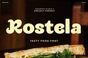 Rostela - Tasty Food Font, a Sans Serif Font by RagamKata (Thumbnail 1 of 10)