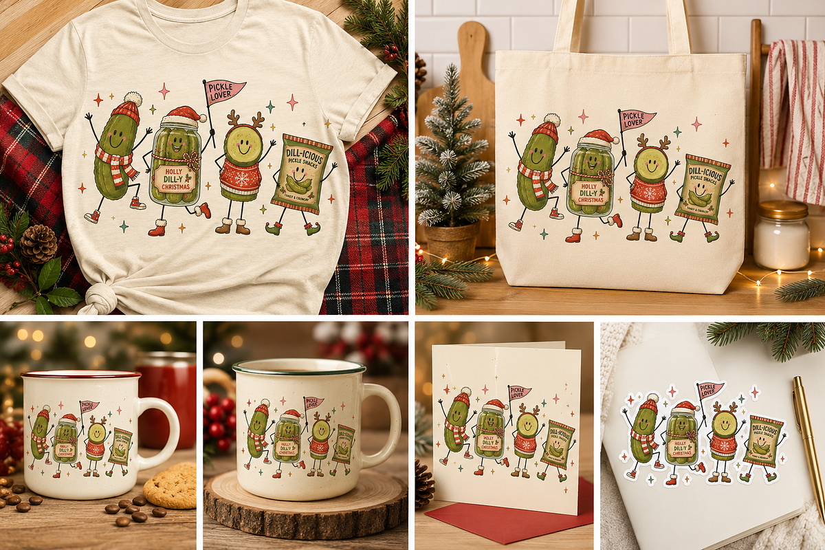 Funny Retro Vintage Christmas Bundle, an Object Graphic by Daisy Design (Photo 2 of 19)