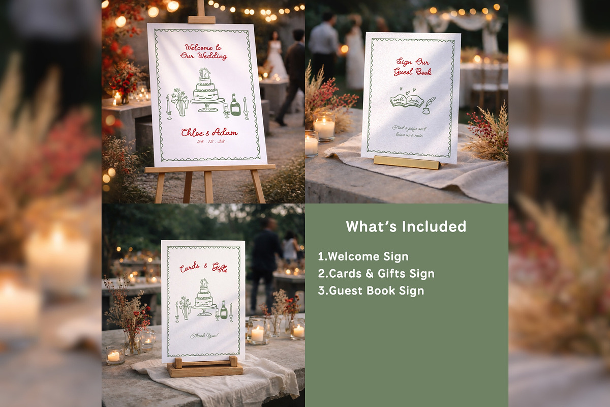 Wedding Welcome Bundle Canva bd003, a Stationery Template by TyphoonStudio (Photo 2 of 4)