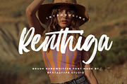Renthiga Brush Handwritten Font, a Handwritten Font by RantautypeStudio (Thumbnail 1 of 17)