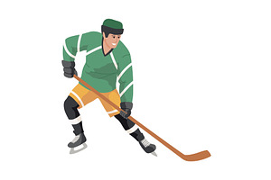 Ice hockey player. Athletes in, a Sport Illustration by Things for designers