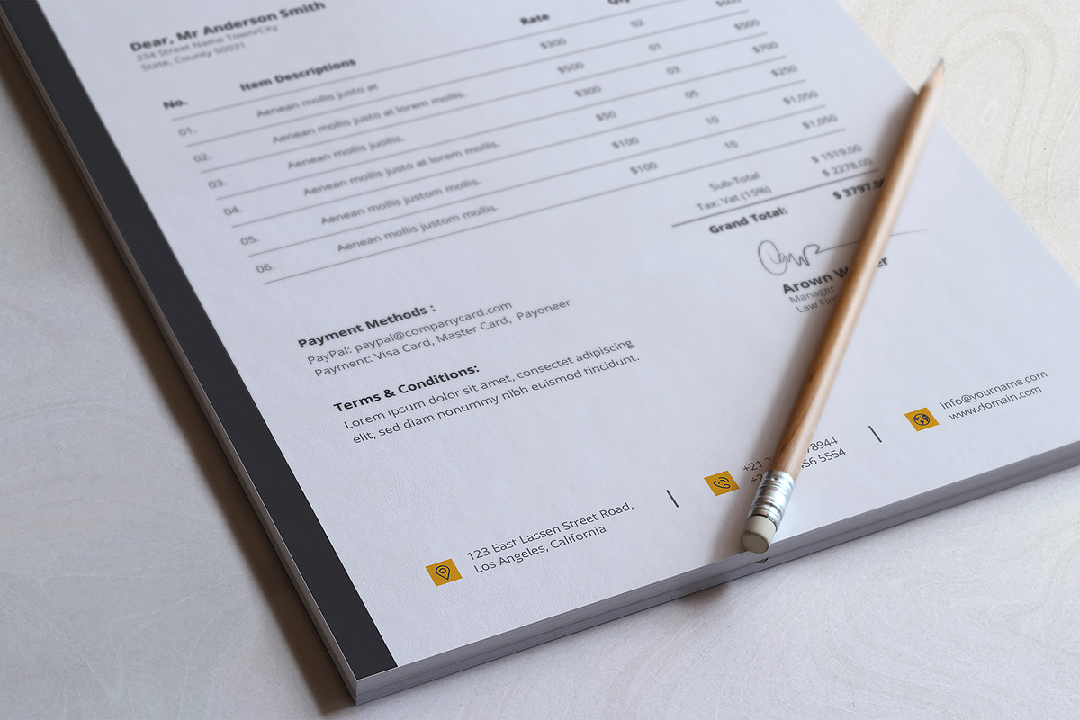 Canva Invoice Template