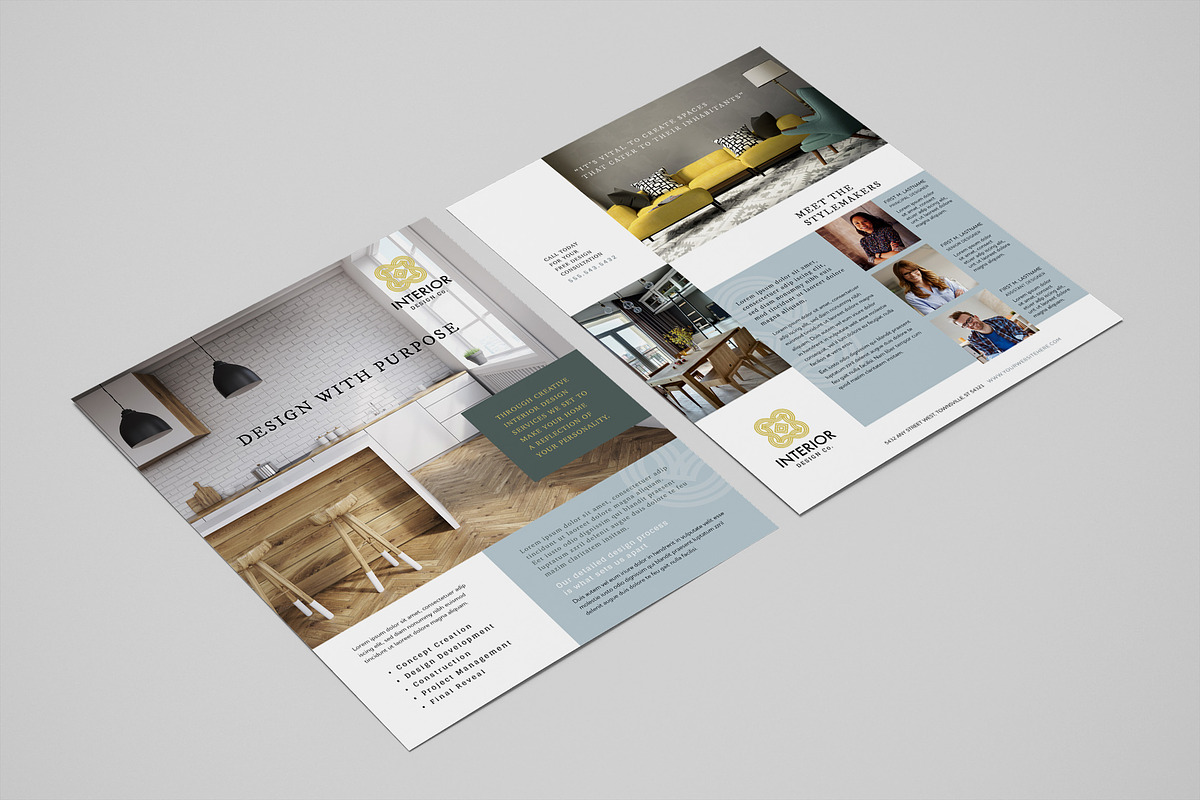 Interior Design Datasheet Template, a Flyer Template by StockLayouts (Photo 5 of 5)