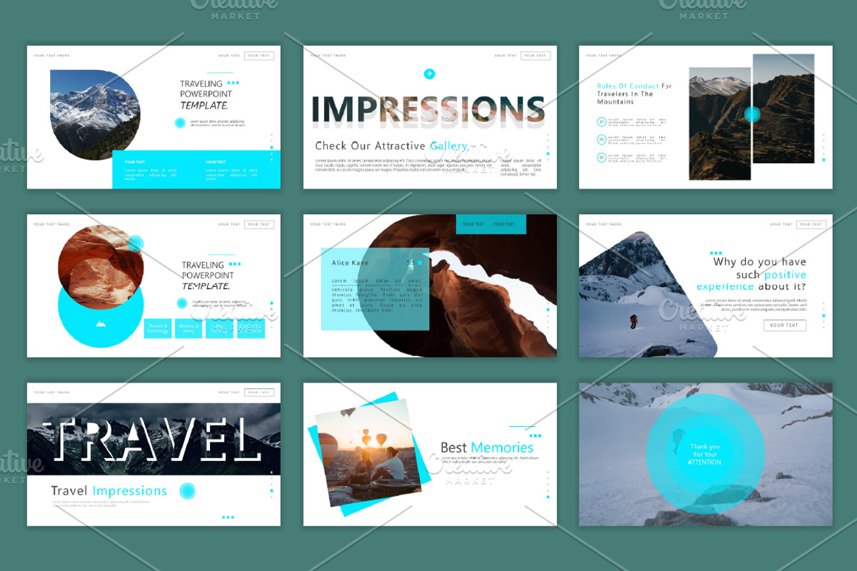 Travel Powerpoint Animated Slides, a Presentation Template by alexdndz