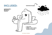 Mental Health Abstract Line Clipart, a Healthcare Illustration by Heartwarming Art (Thumbnail 2 of 10)