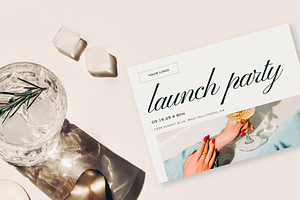 Event invitation Canva template, an Invitation Template by LePosey Studio