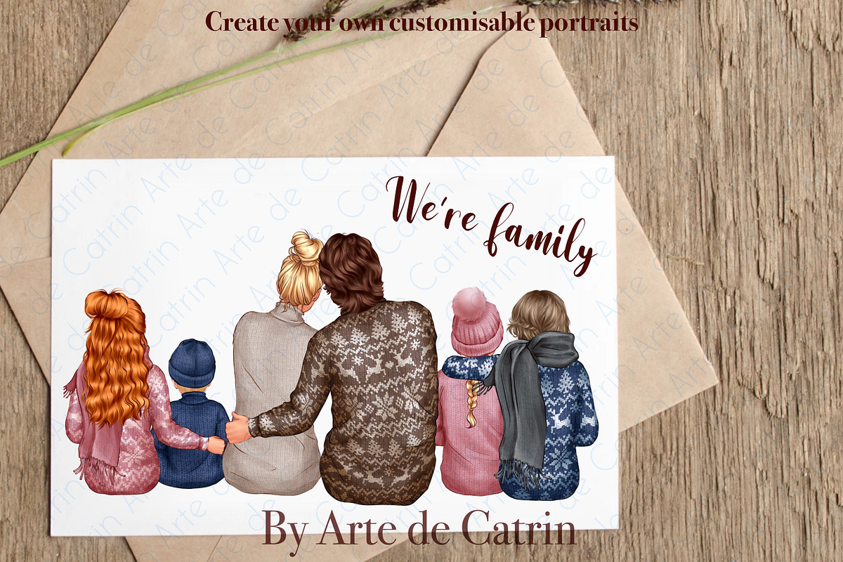 Winter Mood, Family Clipart, a Decorative Illustration by ArtedeCatrin (Photo 9 of 12)
