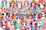 Cute Unicorn Clipart Bundle, an Object Graphic by Regulrcrative (Thumbnail 1 of 8)