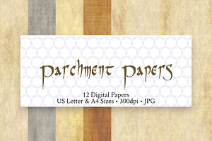 Digital Parchment Pages US Letter