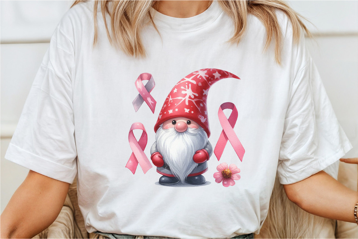 Breast Cancer Awareness Gnome Clip, a Seasonal Illustration by Rose Art (Photo 5 of 7)