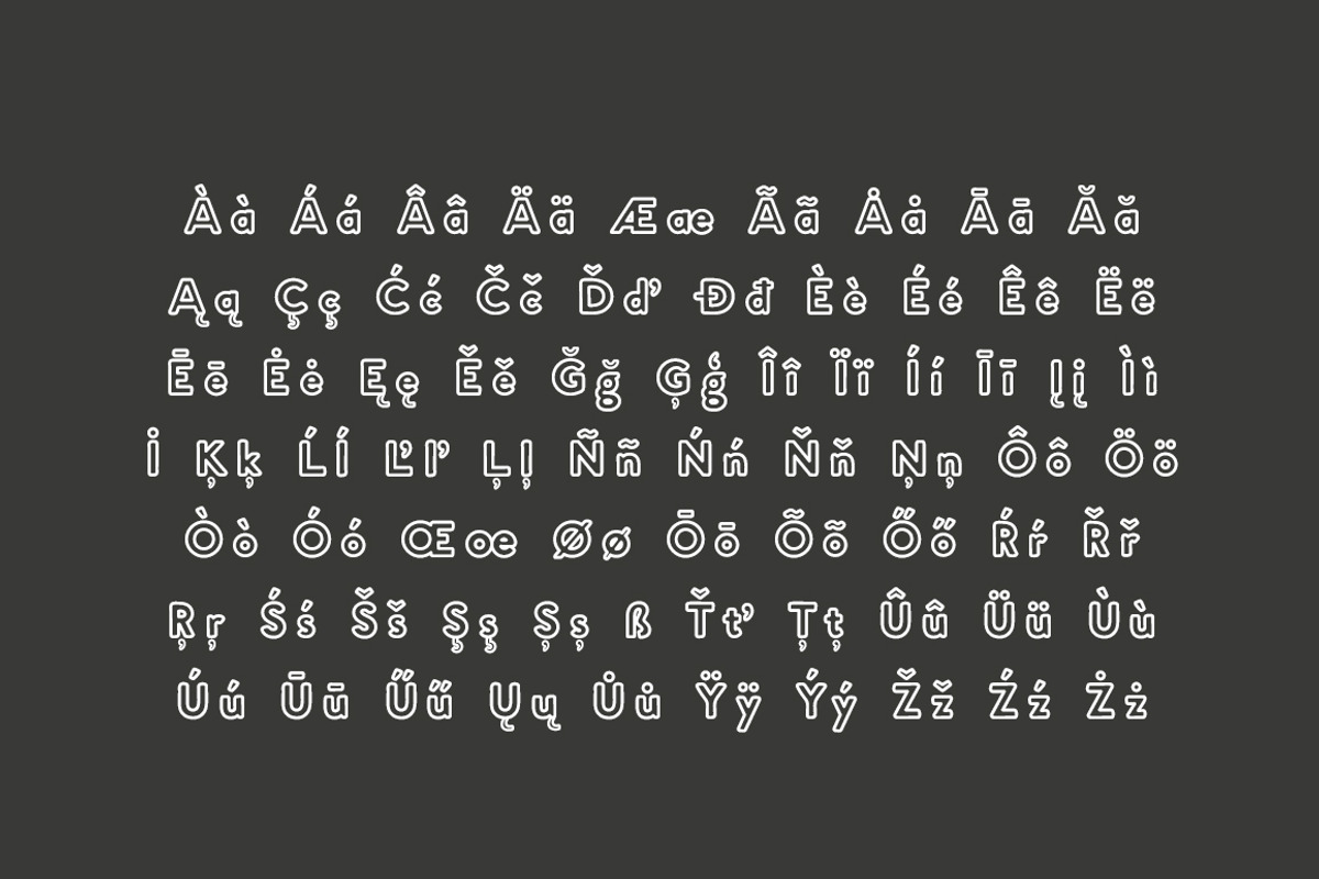 Outlined: A Hand-Lettered Font, a Sans Serif Font by Britt Fabello (Photo 6 of 6)