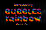 Bubbles Rainbow Color font, a Handwritten Font by Fox7 By Rattana (Thumbnail 1 of 8)