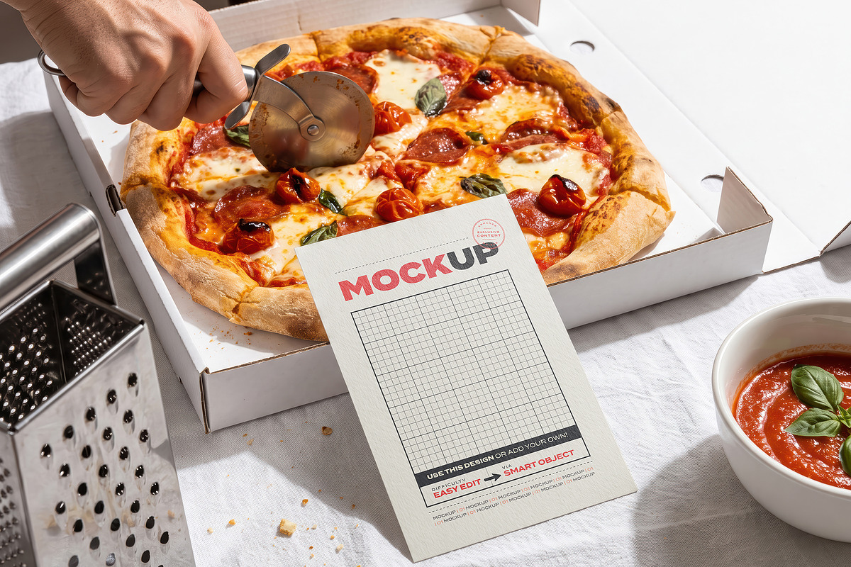 Pizzeria Mockups Collection, a Packaging Mockup by Luuqas Design (Photo 5 of 6)