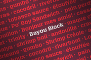 Bayou Block, a Font by VarsityType® (Thumbnail 2 of 7)