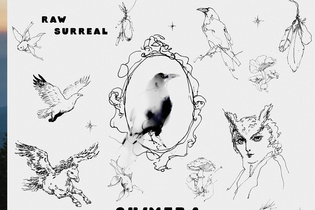 CHIMERA: Raw Surreal Line Art, an Animal Illustration by Purple (Photo 3 of 12)