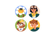 Funny face avatars, characters set, a Person Illustration by Good Studio (Thumbnail 6 of 11)