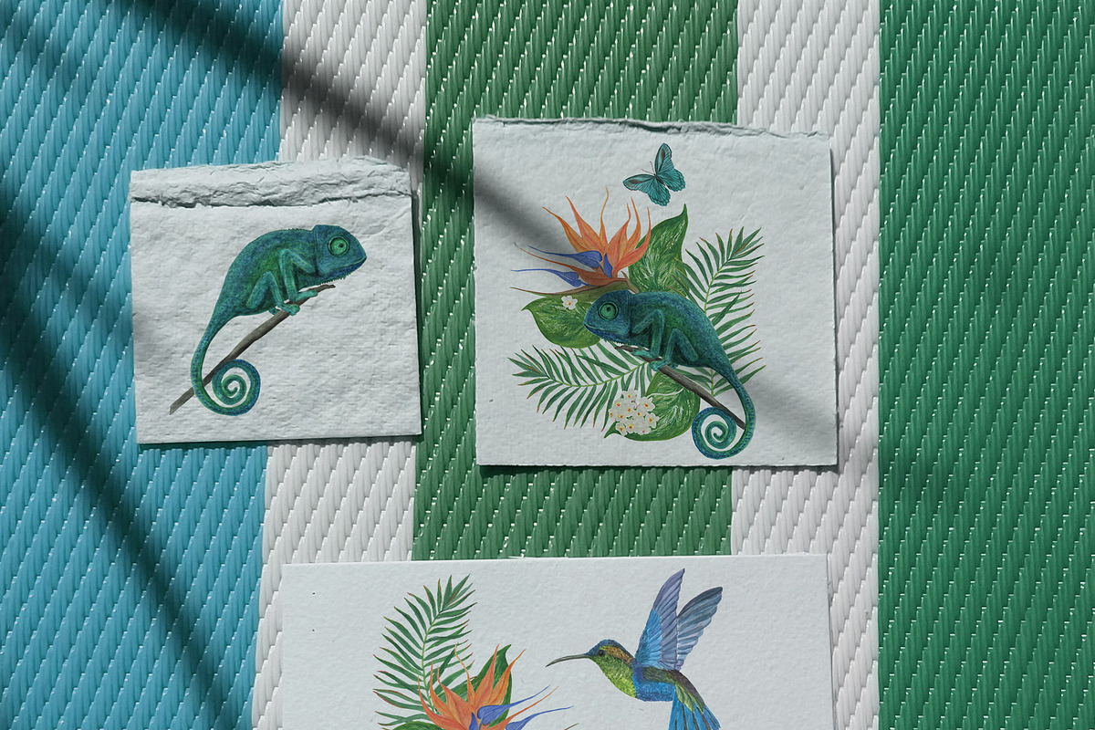 Chameleon - watercolor collection, a Pattern Graphic by ramika (Photo 6 of 6)