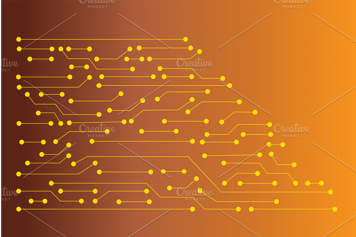 Electronics board. Microchip, a Technology Illustration by CodeAndDesign