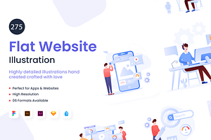 Flat Website Illustrations