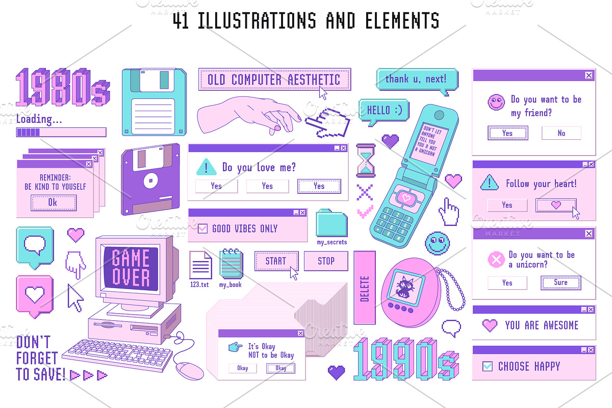 Old Computer Aesthetic, a Technology Illustration by Martyshova