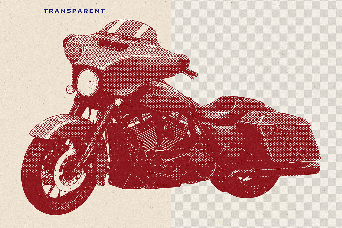 Vintage Motorcycle Engraving, a Transportation Illustration by Kaizla03 (Photo 3 of 5)