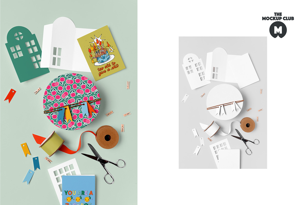 ROUND BOX & PAPER MOCKUPS, a Packaging Mockup by MCKP*ME (Photo 5 of 7)
